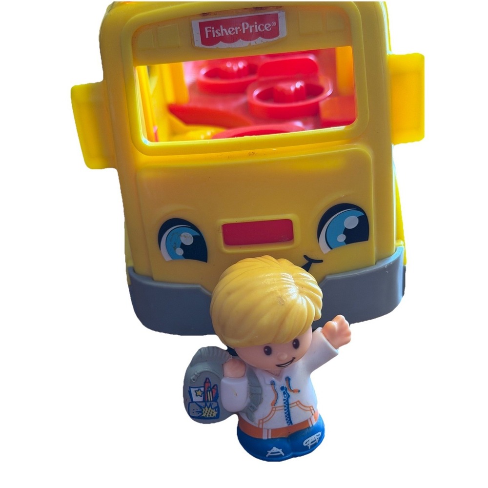 2016 Fisher Price Little People Sit With Me School Bus Sounds Lights 1 Boy Works